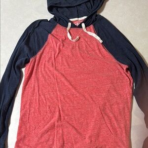 Urban Pipeline Red and Navy long sleeve with a hood Size Large